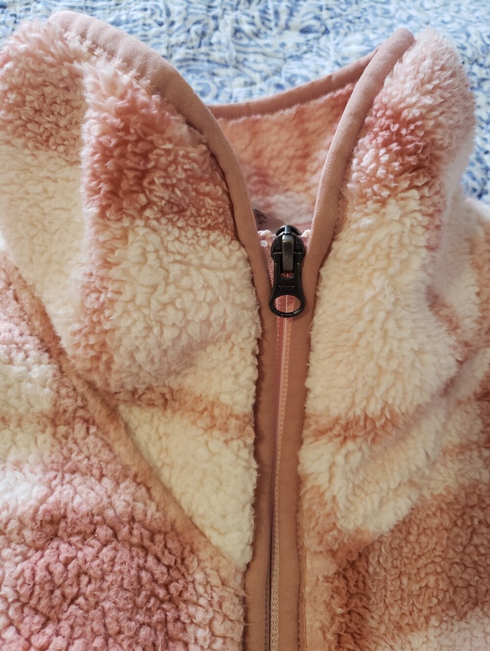 North Face Kids Pink Plaid Sherpa Jacket - Cozy Full-Zip XL - Picture 11 of 11